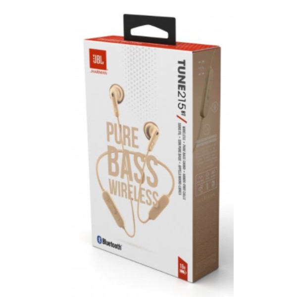 Фото - Наушники вкладыши беспроводные JBL Tune 215BT Champagne Gold (JBLT215BTCGD)