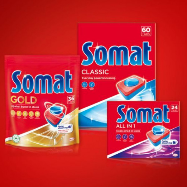 Фото - Таблетка для посудомийної машини Somat All in one 24+24 шт