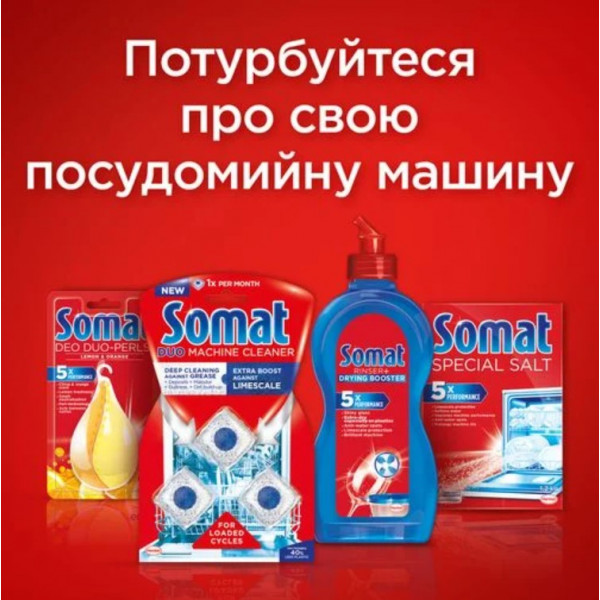 Фото - Таблетка для посудомийної машини Somat All in one 24+24 шт