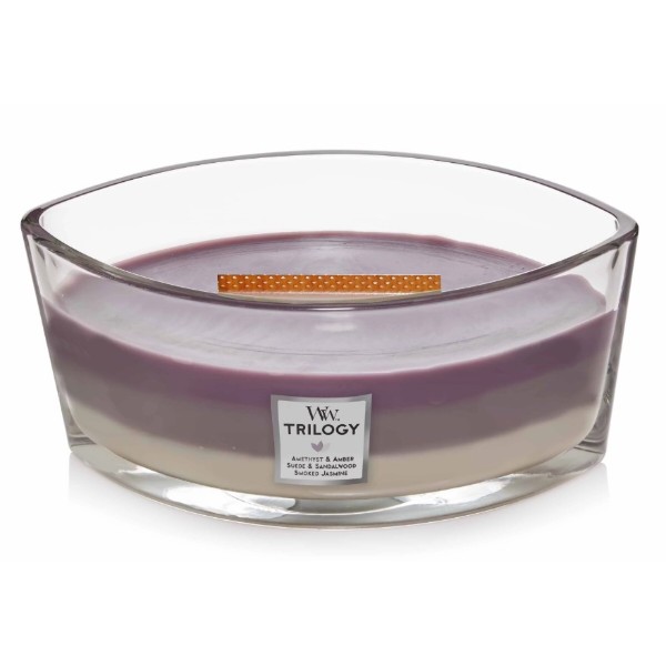 Фото - Свеча стекло Woodwick Ellipse Trilogy Amethyst Sky (Аметистовое небо) 453г (1707525E)