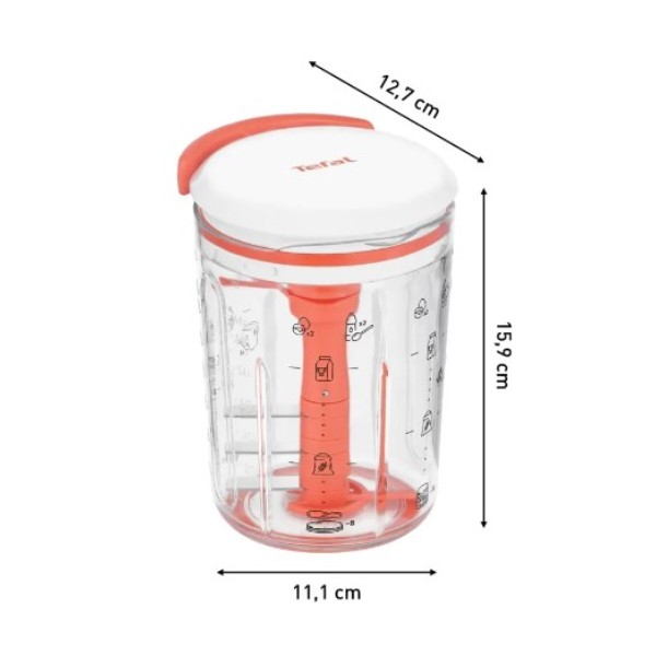 Фото - Ручной измельчитель Tefal K1844404 900 мл для смешивания теста