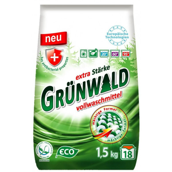 Фото - Пральний порошок GRUNWALD універсальний Гірська Свіжість 1,5 кг