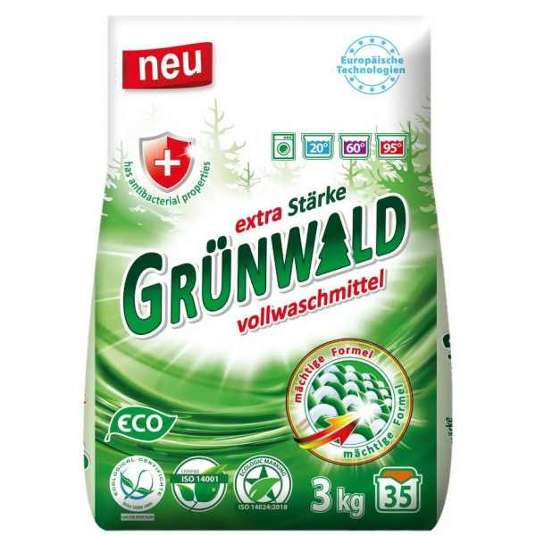 Фото - Пральний порошок GRUNWALD універсальний Гірська Свіжість 3 кг