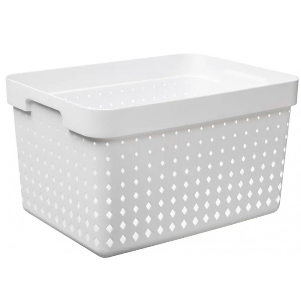 Фото - Корзина для зберігання Plast Team Seoul L білий (6025) Фото - Корзина для зберігання Plast Team Seoul L білий (6025)