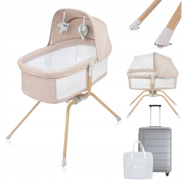Фото - Ліжечко дитяче овальне Lionelo Malin EVO Beige Natural