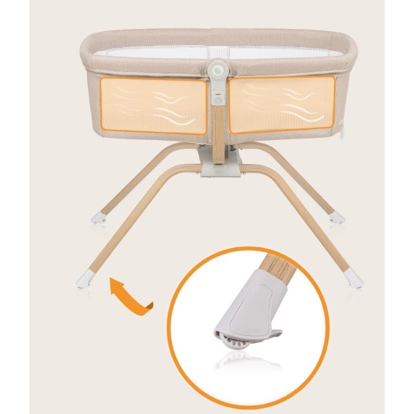 Фото - Ліжечко дитяче овальне Lionelo Malin EVO Beige Natural
