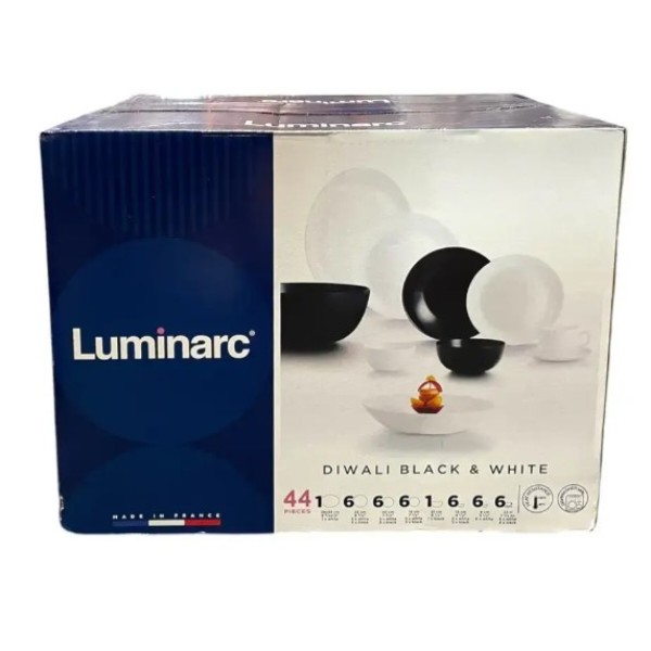 Фото - Столовий сервіз Luminarc Diwali Black&White 44 пр. (P4678)