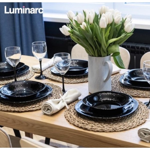 Фото - Тарілка обідня Luminarc Carine Black 27 см (L9817)