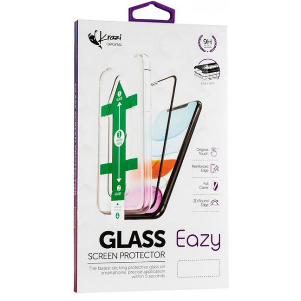 Фото - Захисне скло для смартфону Krazi Eazy EZFT01 + монтажна рамка для iPhone 7/8 Black (79686)