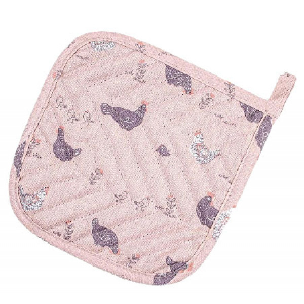 Фото - Прихватка Home Line Полупанама Прогулянка з курчатами рожевий/баклажан (183232) Фото - Прихватка Home Line Полупанама Прогулянка з курчатами рожевий/баклажан (183232)