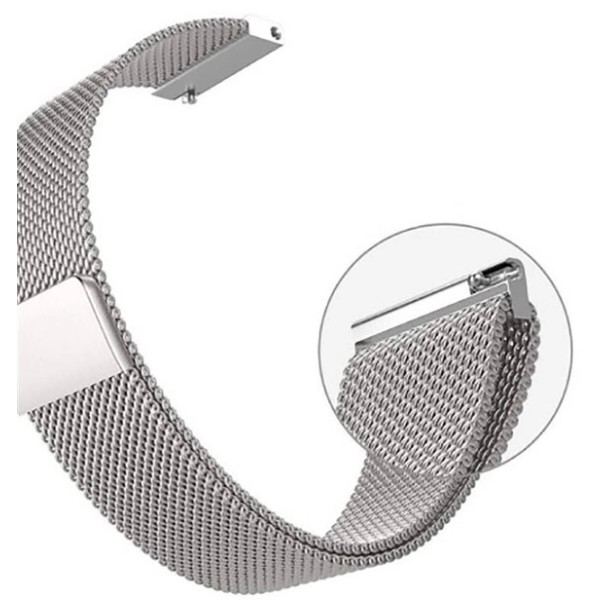 Фото - Ремінець для смарт-годинника BeCover Milanese Style for Xiaomi Amazfit Bip (20mm) Lite/Bip S Lite/GTR 42mm/GTS/TicWatch S2/TicWatch E/GTS 3/GTS 2 mini Silver (707739)