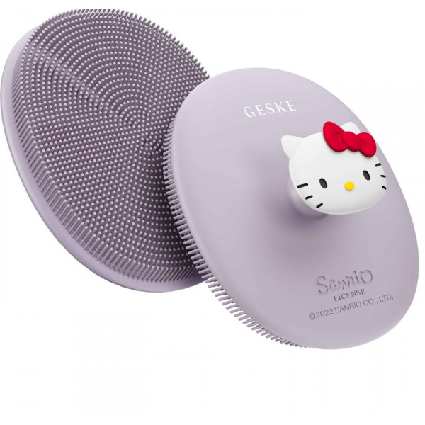 Фото - Щітка для чищення обличчя GESKE Facial Brush З в 1 by Hello Kitty фіолетовий з тримачем (HK000052PU01)