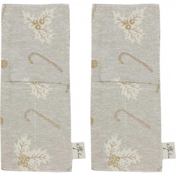 Фото - Чохол для столових приборів Прованс набір новорічних Шапочки на бежевому 24х10 см (038509)