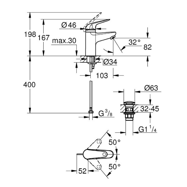 Фото - Смеситель для ванной Grohe Swift хром (243190)