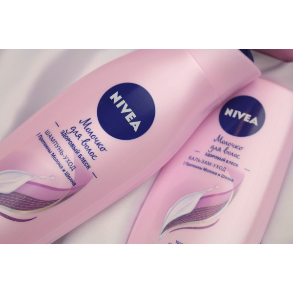 Фото - Шампунь жіночий NIVEA Догляд Здоровий Блиск Молочко для волосся 250мл