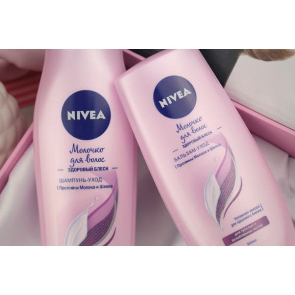 Фото - Шампунь жіночий NIVEA Догляд Здоровий Блиск Молочко для волосся 250мл
