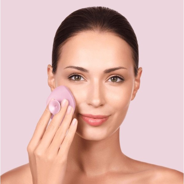 Фото - Щітка для чищення обличчя GESKE Facial Brush 4 в 1 рожевий з тримачем (GK000038PK01)