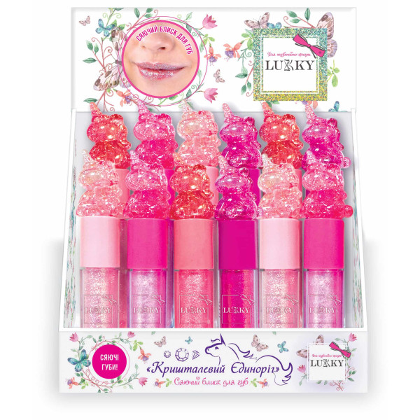 Фото - Набір для обличчя Lukky Сяючий блиск для губ Sweet Candy з ягідним ароматом ніжно-бузковий (T26337-1)