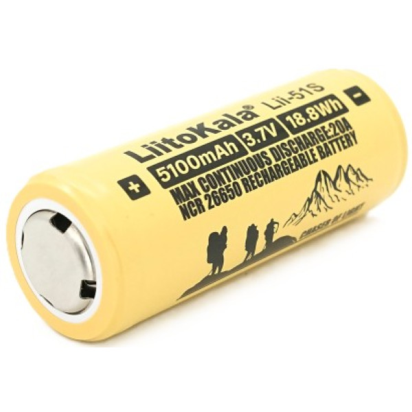 Фото - Аккумулятор тип 26650 LiitoKala Lii-50A 5000mah (Lii-51S-PSB)