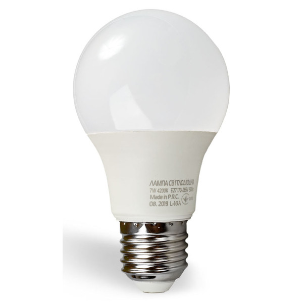 Фото - Лампочка світлодіодна Євросвітло 7Вт 4200К A-7-4200-27 Е27 4 шт. (000056822)