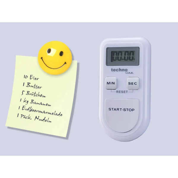 Фото - Кухонний таймер цифровий Technoline Magnetic White (KT100)