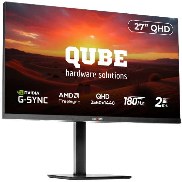 Фото - Уцінка - Монітор ігровий QUBE Overlord (G27Q180HC) Фото - Уцінка - Монітор ігровий QUBE Overlord (G27Q180HC)