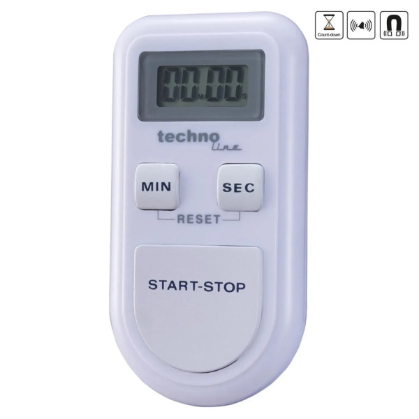 Фото - Кухонний таймер цифровий Technoline Magnetic White (KT100)