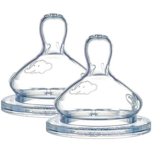 Фото - Великий потік соска дитяча силіконова Bebe Confort Emotion 2 шт. розмір S3