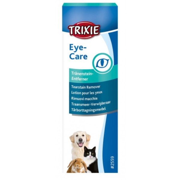 Фото - Лосьйон для котів і собак Trixie Eye-Care видалення плям від сліз 50 мл (4011905025599)