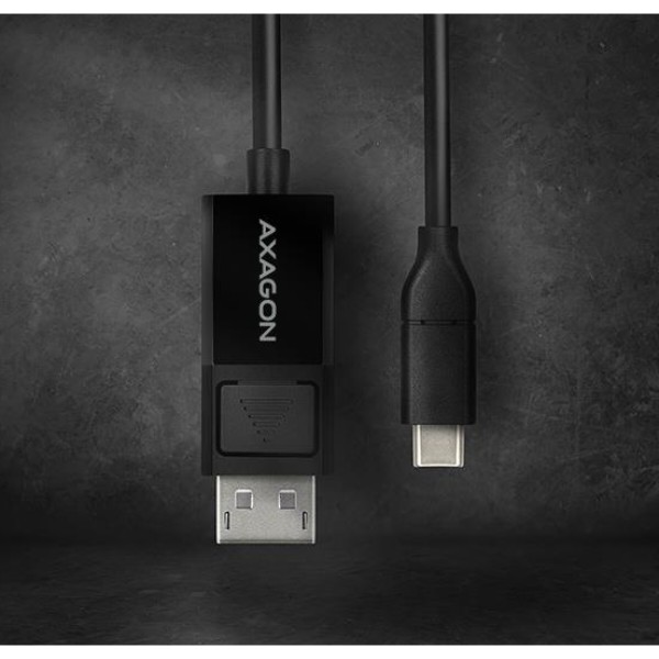 Фото - Кабель AXAGON RVC-DPC USB-C-DisplayPort 1.8м Black (RVC-DPC)