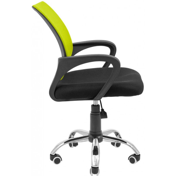 Фото - Крісло офісне Richman Спайдер Ю Хром Піастра Сітка чорна + зелена