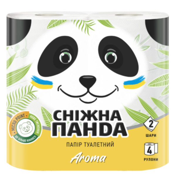 Фото - Туалетная бумага Сніжна панда Арома 2сл, 4 шт.