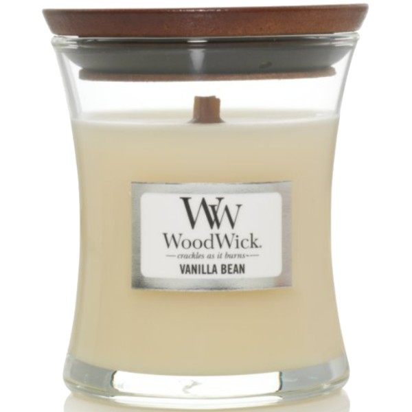 Фото - Свеча стекло Woodwick Mini Vanilla Bean (Ванильные бобы) 85г (98112E)