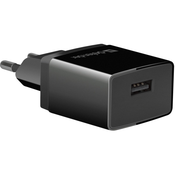 Фото - Мережевий зарядний пристрій Defender EPA-10 Black 1xUSB (83572)
