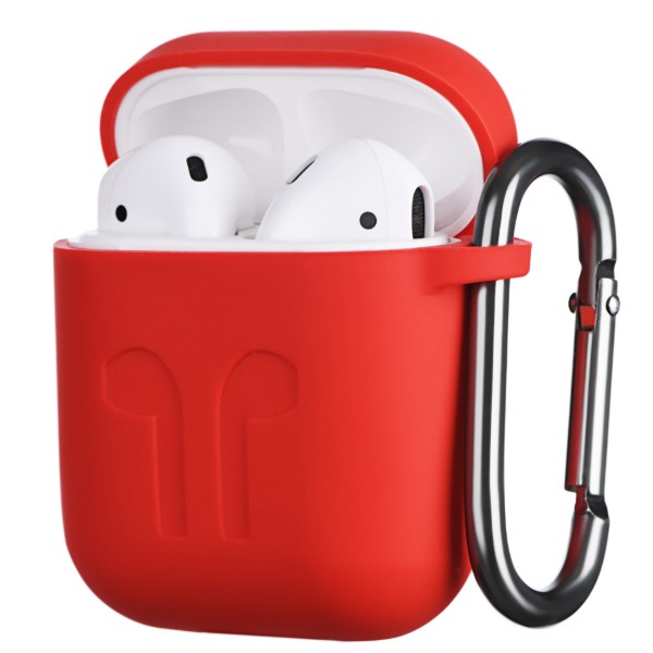 Фото - Чехол для наушников 2E for Apple AirPods Pure Color Silicone Imprint 1.5mm Rose Red (2E-AIR-PODS-IBSI-1.5-RRD)