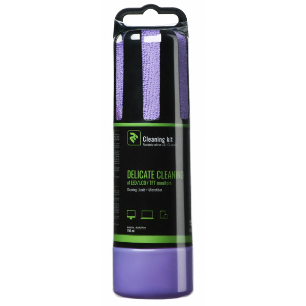 Фото - Набір для чищення екранів 2E 150ml Liquid for LED/LCD + серветка Violet (2E-SK150VT)