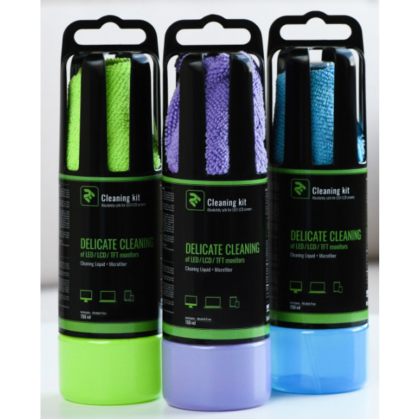 Фото - Набір для чищення екранів 2E 150ml Liquid for LED/LCD + серветка Violet (2E-SK150VT)