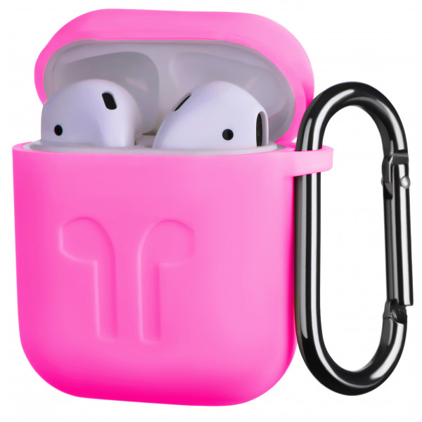 Фото - Чехол для наушников 2E Apple AirPods, Pure Color Silicone Imprint 1.5mm, Fuchsia (2E-AIR-PODS-IBSI-1.5-FK)