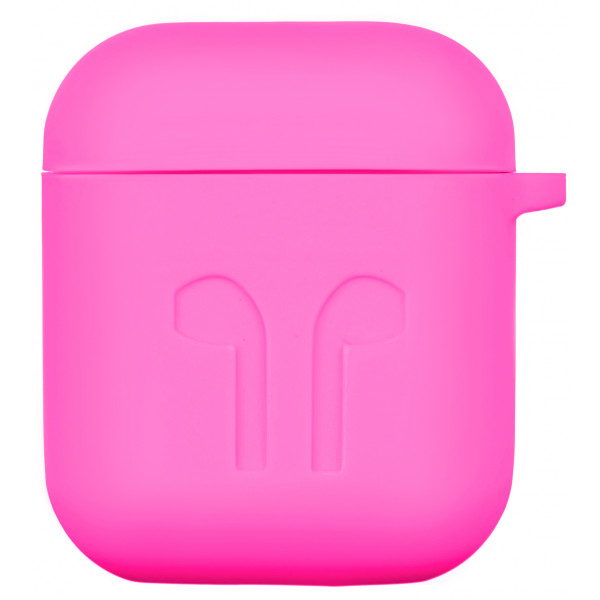 Фото - Чехол для наушников 2E Apple AirPods, Pure Color Silicone Imprint 1.5mm, Fuchsia (2E-AIR-PODS-IBSI-1.5-FK)