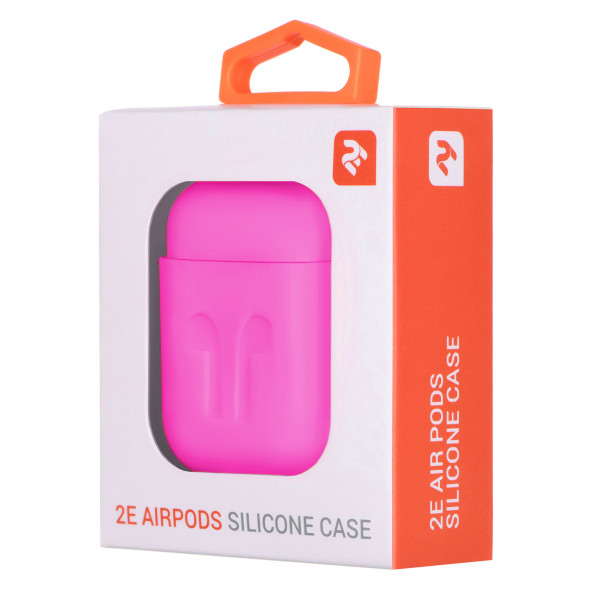 Фото - Чехол для наушников 2E Apple AirPods, Pure Color Silicone Imprint 1.5mm, Fuchsia (2E-AIR-PODS-IBSI-1.5-FK)