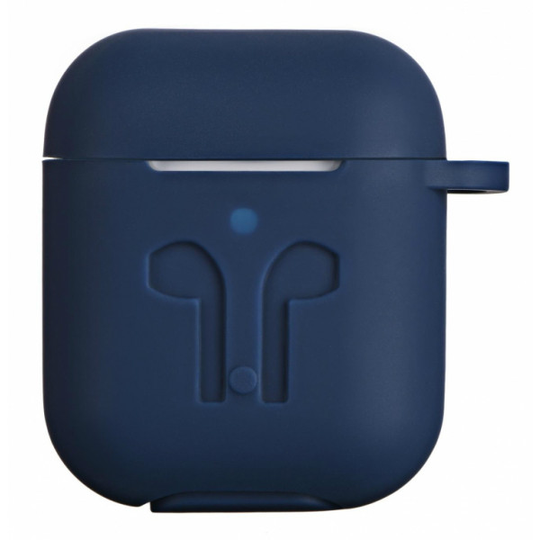 Фото - Чохол для навушників 2E for Apple AirPods Pure Color Silicone Imprint 3.0mm Navy (2E-AIR-PODS-IBPCSI-3-NV)