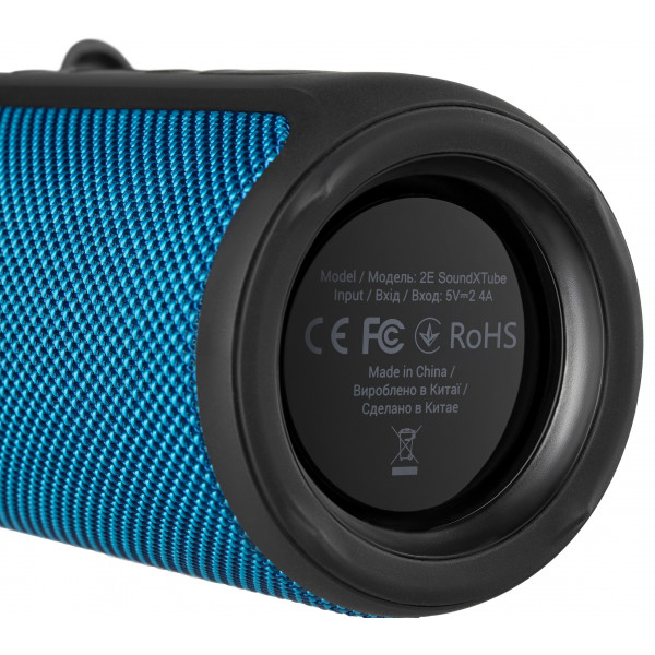 Фото - Портативна акустика 2E SoundXTube TWS MP3 Wireless Waterproof Blue (2E-BSSXTWBL)