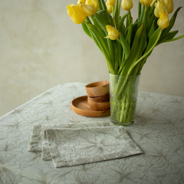 Фото - Набір серветок під чашку Едельвіка Меліса 30х40 см кедровий 4 шт. (278-23/00)