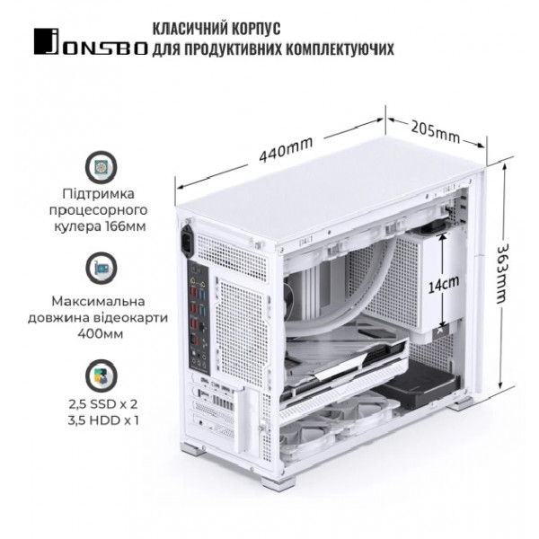 Фото - Корпус Jonsbo D31 MESH White