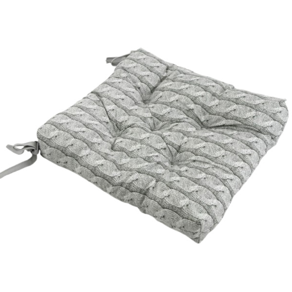 Фото - Подушка для стула Руно 337.52_Grey Braid Фото - Подушка для стула Руно 337.52_Grey Braid