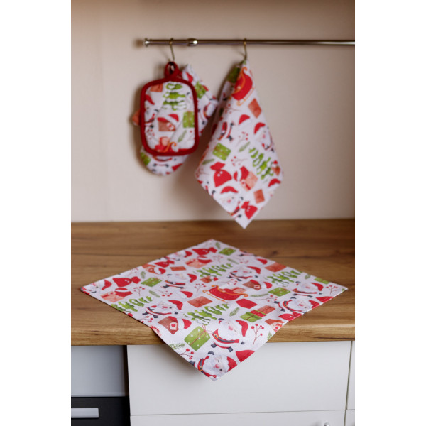 Фото - Полотенце кухонное Прованс Санта на белом 33х50 см (035700)