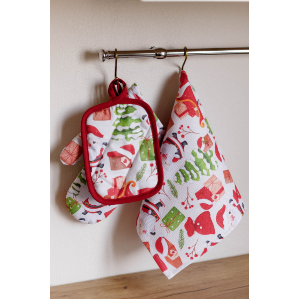 Фото - Полотенце кухонное Прованс Санта на белом 33х50 см (035700)