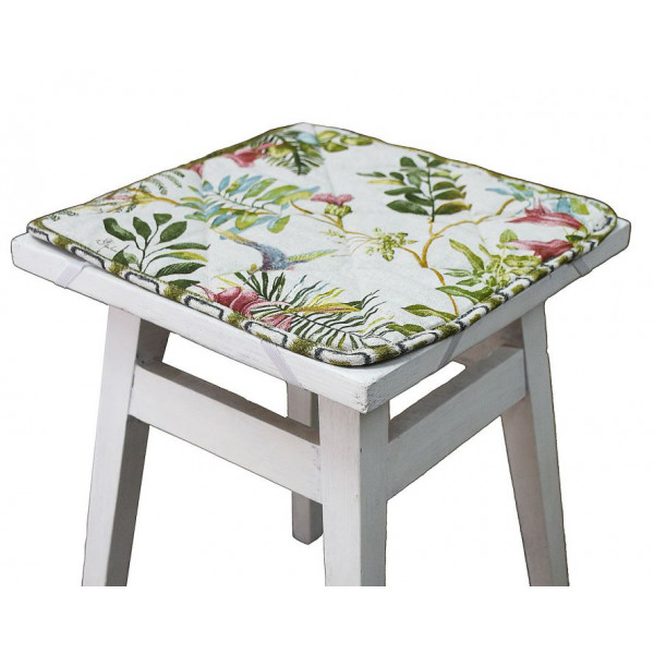 Фото - Подушка для стільця Прованс Чохол на табурет 35х35 Villa квіти (028820)