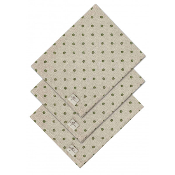 Фото - Серветка для сервірування Прованс набір Горох зелений 35х45 см (035078)