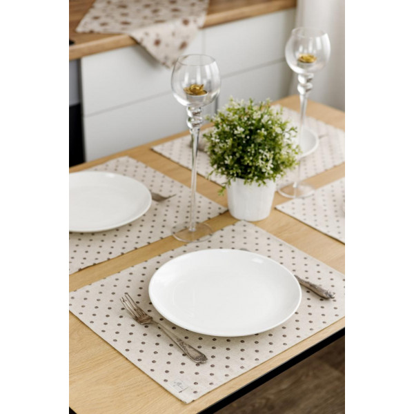 Фото - Серветка для сервірування Прованс набір Горох зелений 35х45 см (035078)